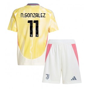 Juventus Nicolas Gonzalez #11 Dětské Venkovní dres komplet 2024-25 Krátký Rukáv (+ trenýrky)